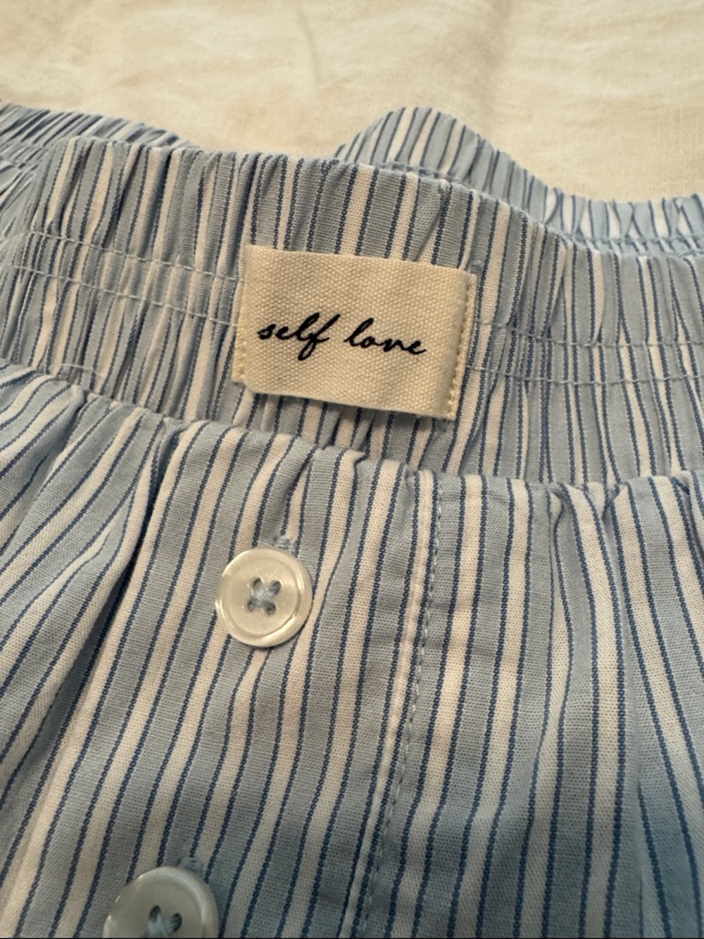 wild fable Light Blue and White Striped Women's Shorts - Picture 2 of 7